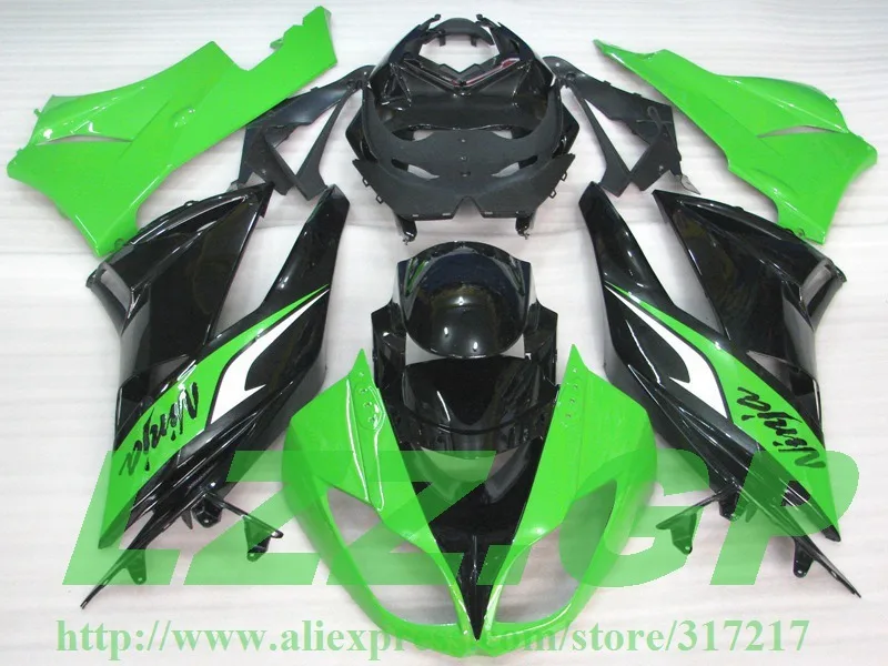 green black fairing kits for Ninja ZX 6R 2009 2010 2011 2012 ZX6R 09 10