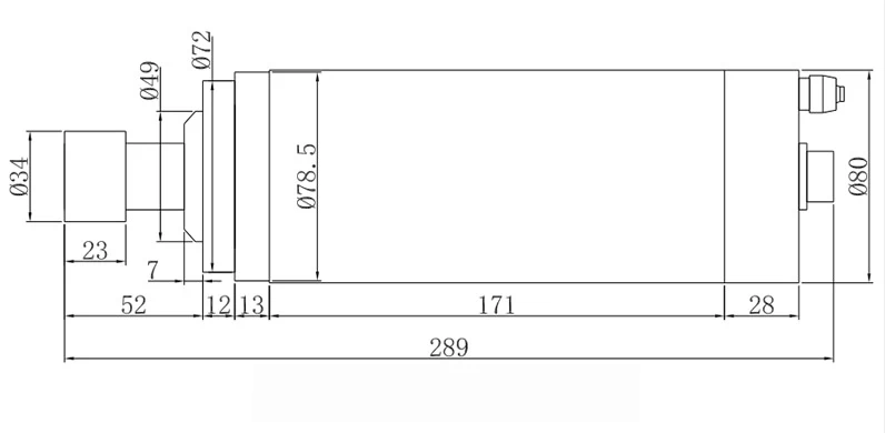 CNC 2200 Вт Водяное охлаждение шпинделя МОТОР 220 в кВт 80 мм ER20 с водяным охлаждением шпинделя гравировальный фрезерный станок