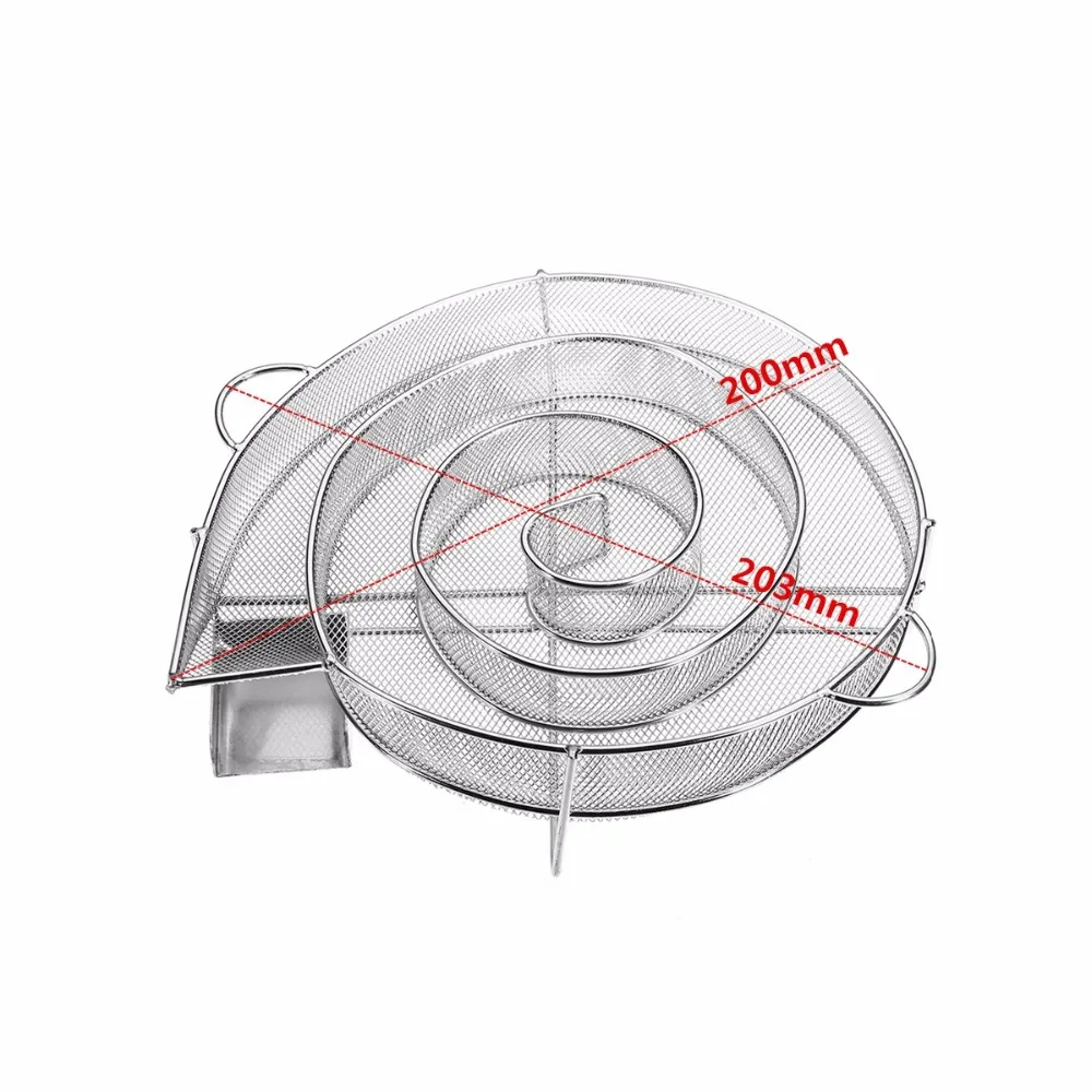 Нержавеющая сталь древесная стружка Гриль Корзина Курильщик барбекю генератор холодного курения лоток открытый барбекю Гриль Инструменты для приготовления пищи аксессуары