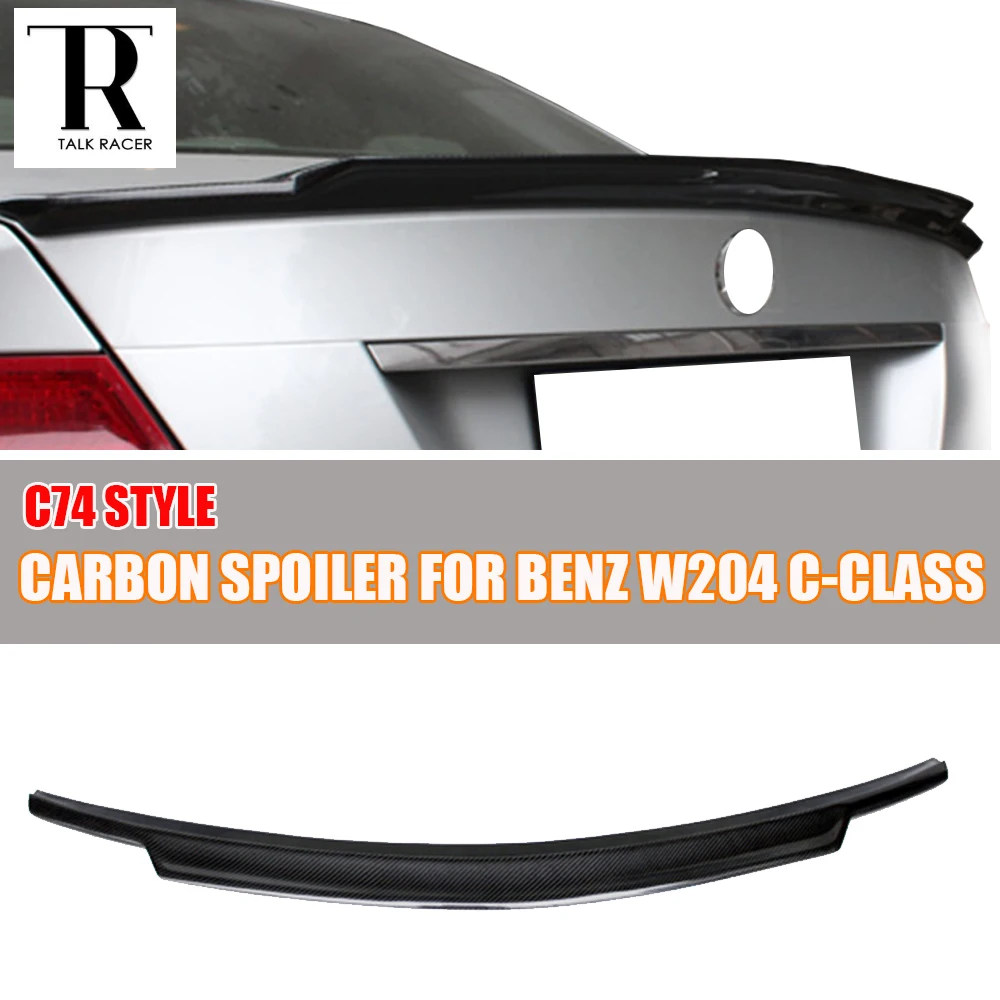 Задний спойлер из углеродного волокна C74 Style W204 для Mercedes Ben C200 C250 C300 C350 C63 AMG 4