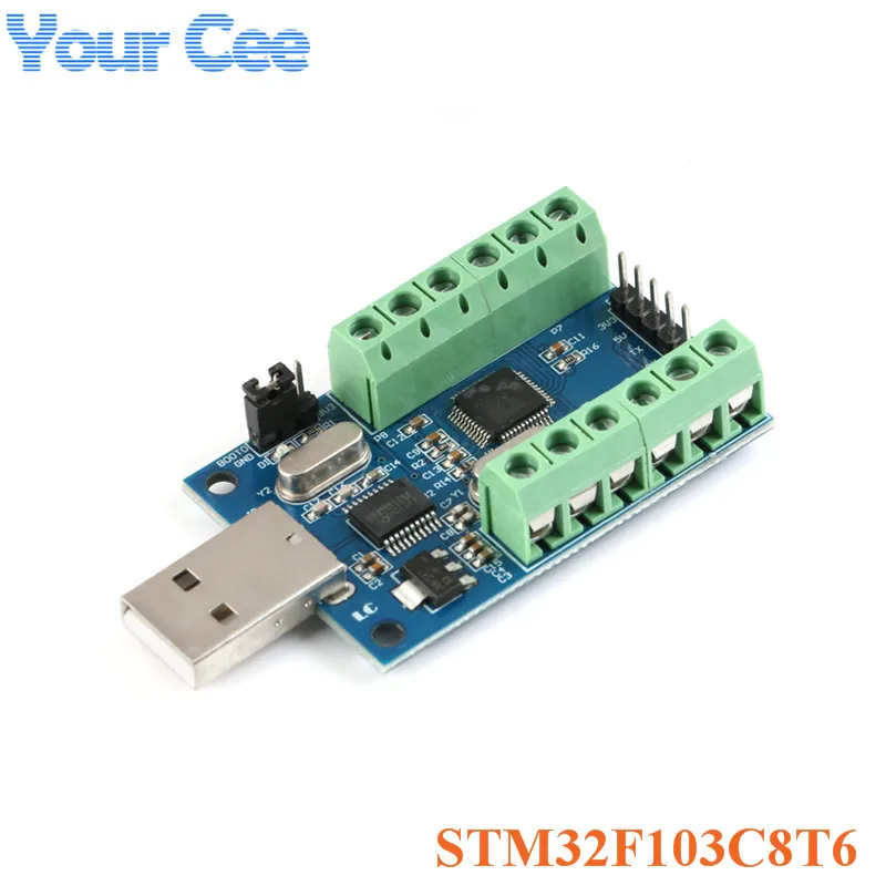 STM32F103C8T6 USB интерфейс 10 каналов 12 бит AD выборки сбора данных STM32 коммуникационная плата интерфейса UART ADC модуль