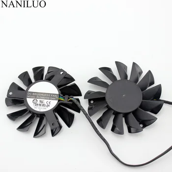 

2pcs/lot 74MM PLD08010S12HH cooler Fan For MSI Twin Frozr III R6790 570GTX R6850 N460GTX R7950 R7850 HD 7870 7950 7870 6870Fan