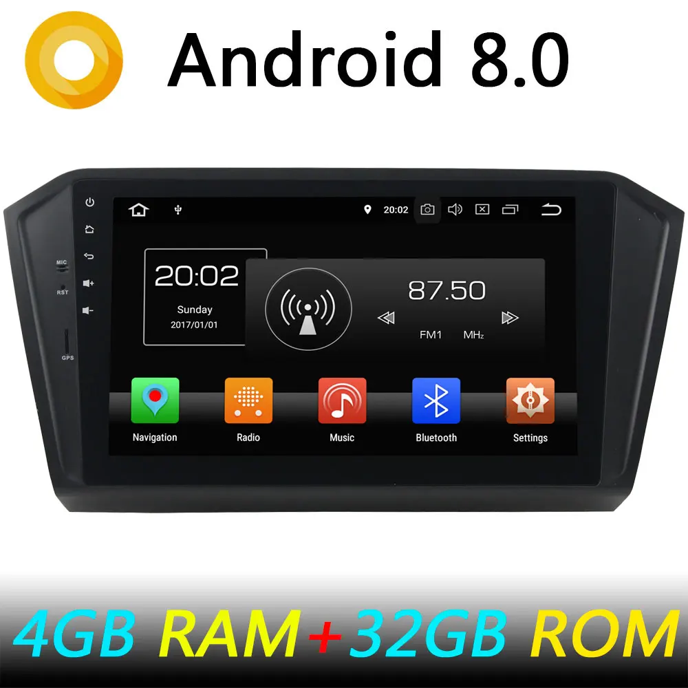 

Octa core android 8.0/Quad Core Android 8.1 car dvd player for Volkswagen VW Magotan 2017 2018 2019 Passat B8 Car Radio GPS Navi