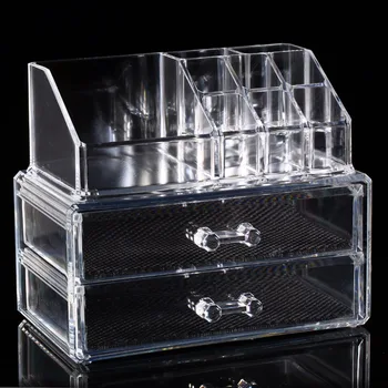 

Hot Portable Transparent Acrylic Cosmetic Organizer Makeup Jewelry Cosmetic Storage Case Acrylic Box Organizer Holder