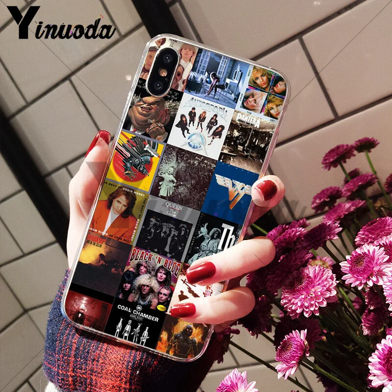 Yinuoda классический рок-н-ролл альбомы коллаж от роскошный модный чехол для телефона для iPhone 8 7 6 6S Plus X XS max 5 5S SE XR