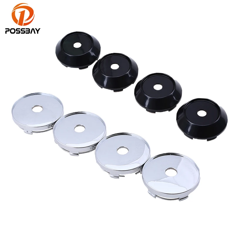 

POSSBAY 60mm/68mm Car Wheel Center Hub Cap Cover Auto Wheel Center Cover Chrome/Black Tire Spare Wheel Center Caps