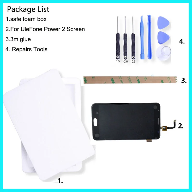 Cena Dla 100% oryginalny ulefone moc 2 wyświetlacz LCD + Panel dotykowy cyfrowy wymiana części montażowe 5.5 cal w magazynie