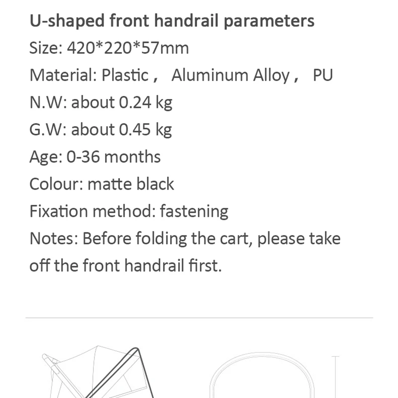 Mitu Folding Baby Trolley Special Armrest Mosquito Net Rain Cover Storge Bag Infants Pushchair Insect Net Crib Netting