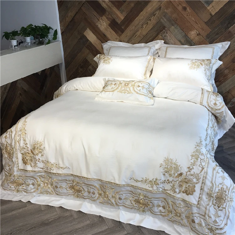 

Luxury 4/6pcs 100%Egyptian cotton Royal Bedding sets Queen King size Duvet cover Bed sheet set Pillowcase