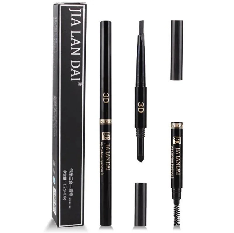 

3in1 Multi-functional Waterproof Makeup 3D Eyebrow Pencils Long Lasting Pigments Color Eye Brow Pen with Brush 131-0250