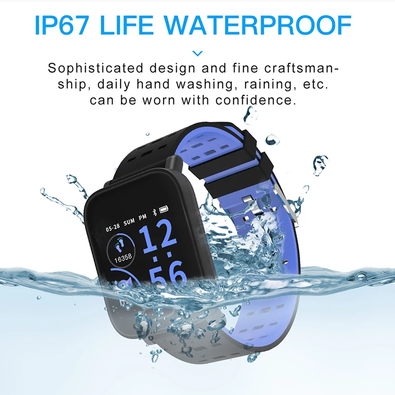 

fit Color screen Smart Band Blood Pressure Smart Heart Rate Monitor Tracker IP67 Waterproof Smart Outdoor Sport Fitness equipme