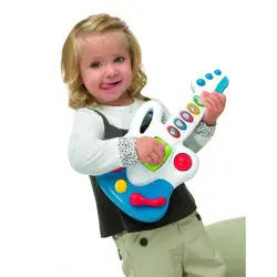 Мультфильм Гитары игрушка со светом для младенцев детей и детей приходят с освещения и пение забавная