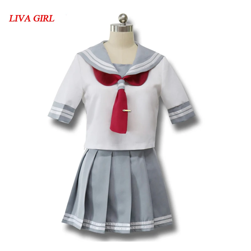 Японский аниме Love Live Sunshine Косплей Костюм Takami Chika девушки Матросская униформа
