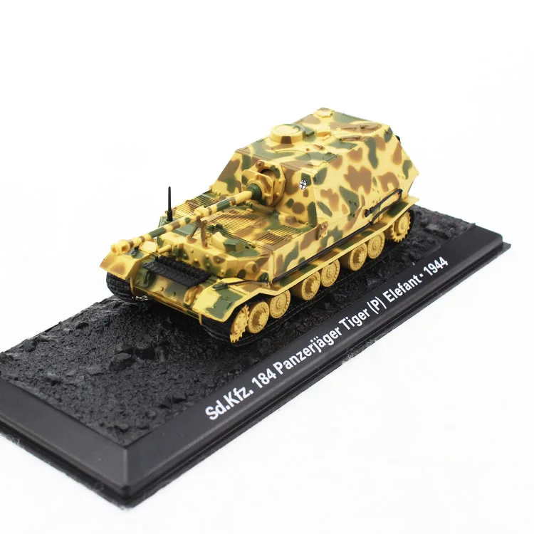 1: 72 Масштаб Sd. Kfz.184 Elefant-1944 Германии PANZERHAUBITZE 2000-2002, война в Африке литая игрушка модель танк