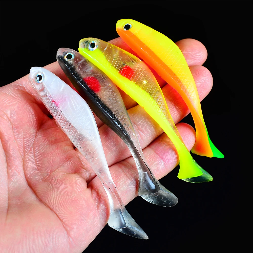 5 шт., приманка для рыбалки 4,8 г/8,8 см, мягкая блесна, Япония Shad Swimbaits Jig Head, приманка для рыбалки, силиконовая резина, 4 цвета, рыболовные снасти