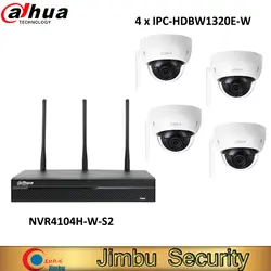 Dahua рекордер wifi NVR4104HS-W-S2 4CH 2,4 ГГц и 5 ГГц 3MP IPC-HDBW1320E-W Wi-Fi IP Камера p2p легко 4 CCTV Камера системы