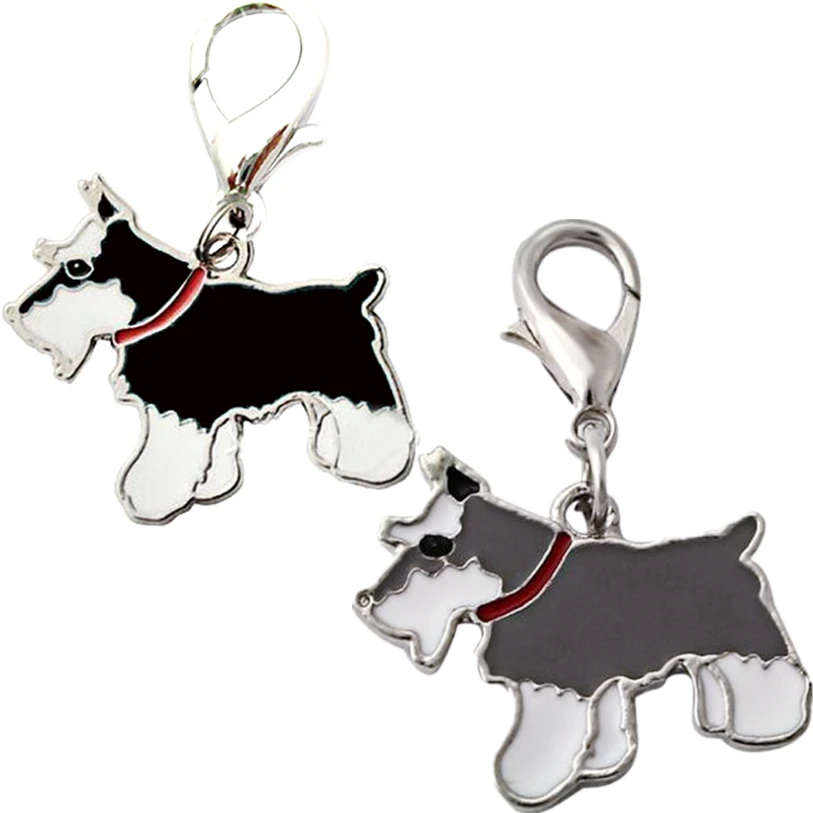 1 шт. 25 мм Dog Tag Диск Pet ID аксессуары из эмали ожерелье подвеска 2 Цвета Шнауцер