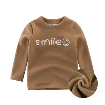Orangemom/Официальный магазин; Новинка; теплая одежда для маленьких мальчиков; сезон весна-зима; плотный модный бархатный свитер; детская одежда с длинными рукавами - Цвет: brown