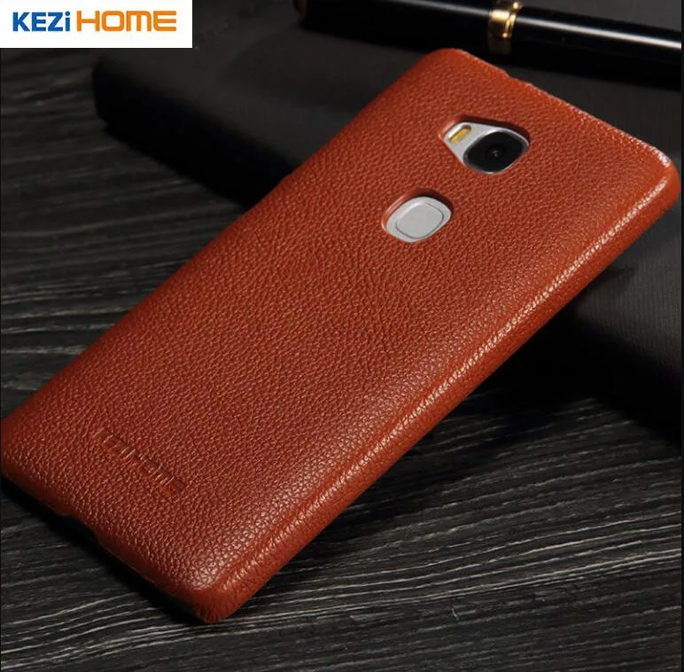 Высокое качество huawei Honor 5x чехол KEZiHOME Личи узор натуральная кожа твердая задняя