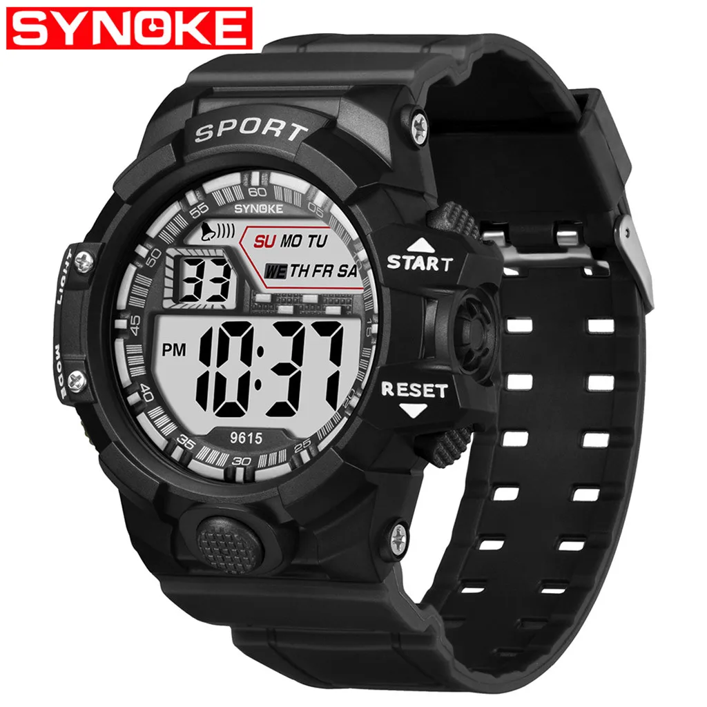 

SYNOKE Fashion Sports Men Digital Watch Trend Men's Anti Fall Big Screen Multi Function Luminous Electronic Mens Watches reloj
