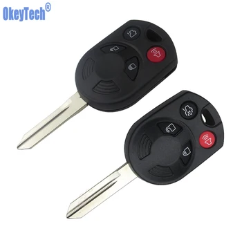 

OkeyTech 4 Buttons Car Remote Key Fob Shell For Ford Mercury Mariner Lilan Lincoln Navigator MKX MKZ Edge Fusion Mustang Taurus