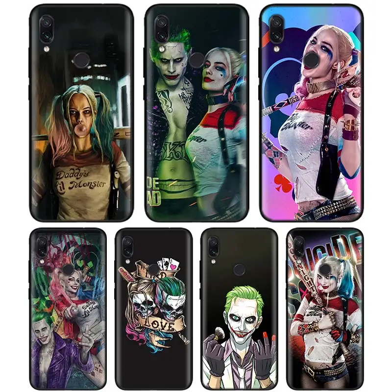 Чехол для телефона из ТПУ с отрядом самоубийц джокером Harley Quinn черным силиконовым