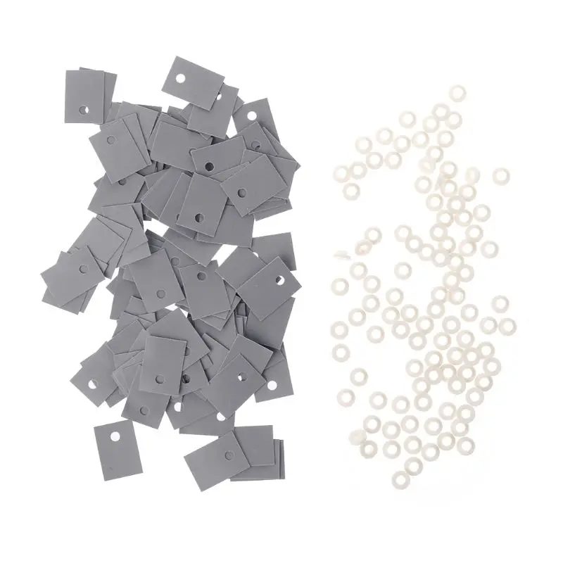 

100PCS TO-220 Plastic Insulation Washer Transistor and TO-220 Silicone Pads Insulator Set