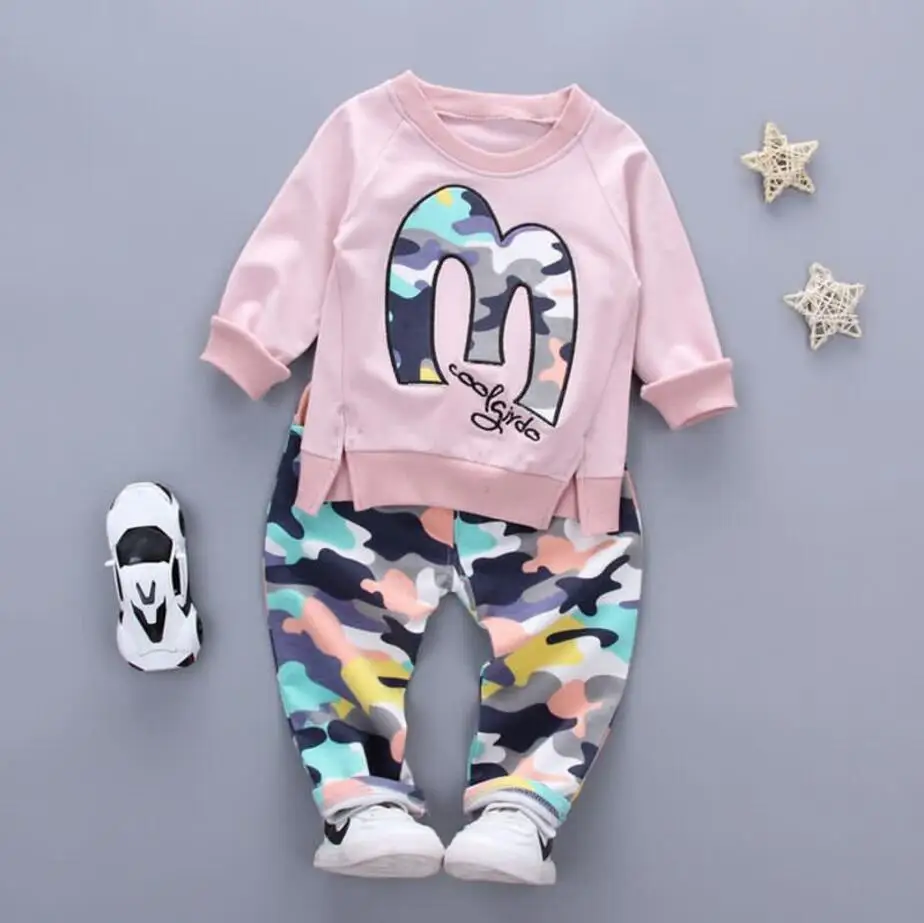 

Autumn Winter Girls Clothing Set Long Sleeve Sports Suit For Kids Minnie Clothes Velvet Tracksuit for Girl Baby Wear New Costume