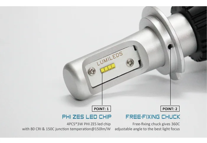 2x светодиодный чипы 80 Вт 8000лм H4 H7 H11 9005 9006 комплект фар H/L луч лампы 6000K для Audi BMW Toyato VW