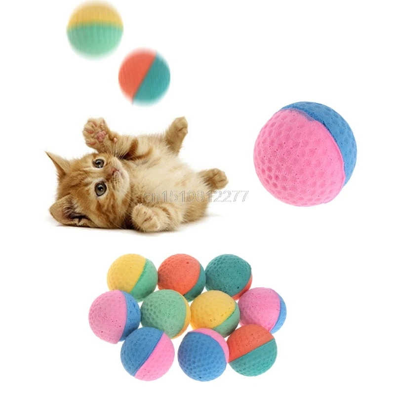 10 Pcs Pet Toy Latex Balls Colorful Chew For Dogs Cats Puppy Kitten Soft Elastic #H0VH# Drop shipping