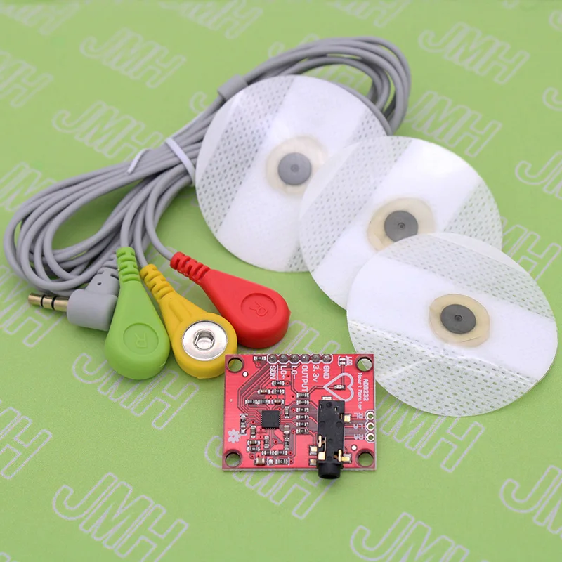 

AD8232 ECG module student experiment measurement pulse heart ecg monitoring sensor module kit with cable and electrode