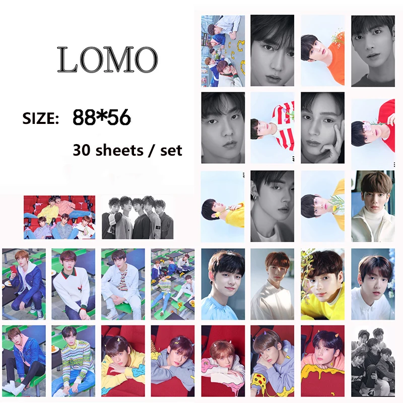 

30PCS/Boxed TXT TOMORROW X TOGETHER Boys Team photo Album photo CROWN Photo Card PVC Card Homemade LOMO Card Photocard