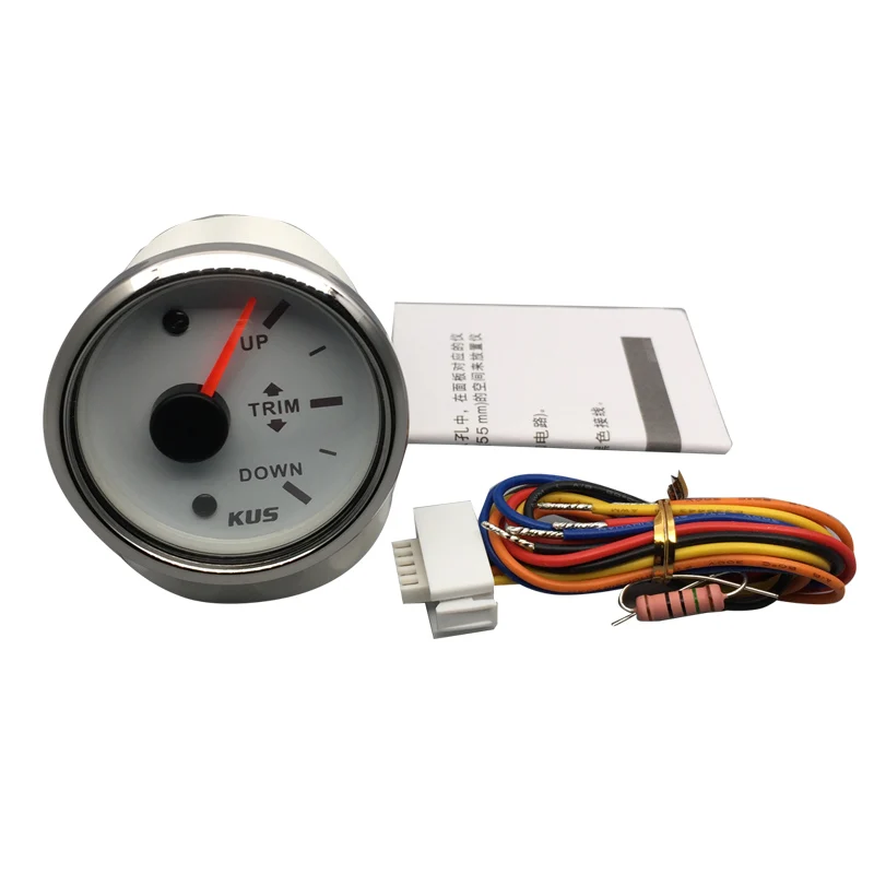 KUS 2" Boat Gauge Marine Trim Gauge Indicator for Inboard Outboard Engine 0-190ohm Signal