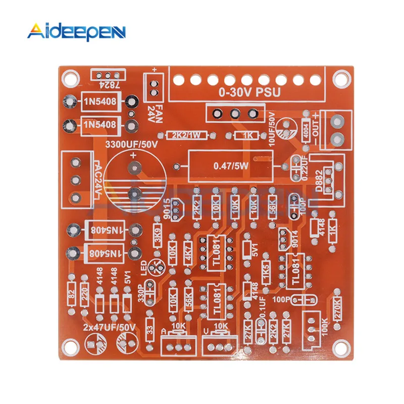 0-30 в 2mA-3A DC Регулируемый источник питания DIY Kit непрерывная Регулируемая Защита от короткого замыкания