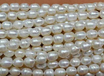 

11-12mm SUPER BIG REAL GENUINE Natural Freshwater Pearl Necklace String, Pearl Strand 38cm Long, Teardrop Shaped