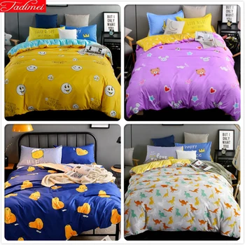 

Child Kids 3/4 pcs Bedding Set 1.5m 1.8m 2.0m 2.2m Flat Sheet Bed Linens King Queen Twin Double Size Quilt Duvet Cover Bedlinens