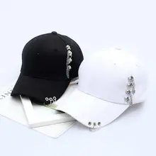 Новая мода snapbacks металла Кольца письма хип-хоп Кепки Повседневное хлопок Бейсболки для женщин для Для мужчин Для женщин Летняя шляпа от солнца