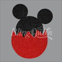 BlingQueen 12 шт./партия пользовательские корейские блестящие HTV виниловые переводные наклейки с изображением Микки пасхальные яйца, поставляется в 2 шт