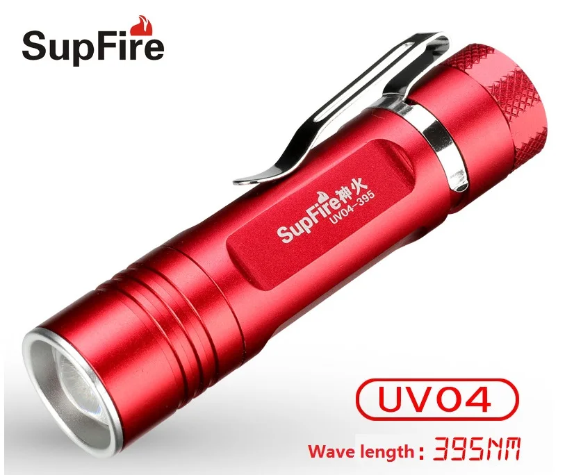 

Supfire UV04 Intelligent zoom test fluorescent agent test pen AA battery purple light test banknote flashlight