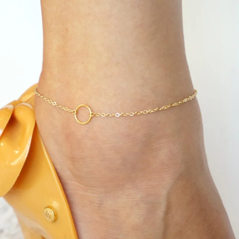 Sexy Women Stainless Steel Karma Round Circle Anklet Disc Fashion Foot Chain Stainless Steel Rose Gold Color Minimal Jewelry 040 Sexy Women Stainless Steel Karma Round Circle Anklet Disc Fashion Foot Chain Stainless Steel Rose Gold Color Minimal Jewelry 040