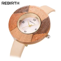 Бренд возрождение Бамбук Деревянные часы Для женщин Наручные часы роскошные кожаные натурального дерева Часы для Для женщин Montre Femme часы дамы