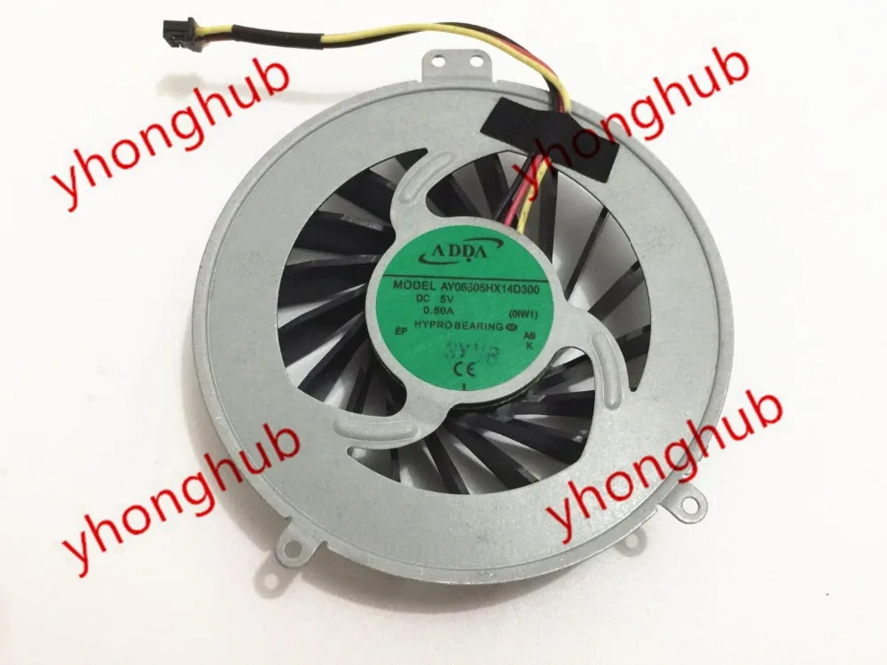 

ADDA AY06505HX14D300 0IW1 DC 5V 0.50A 3-жильный Сервер вентилятор охлаждения