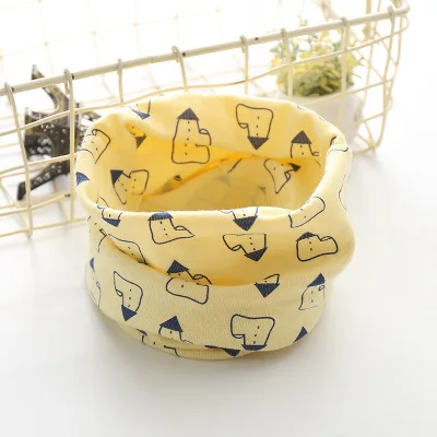 Японский Kawaii Детские шарф Lic стильная футболка с изображением персонажей видеоигр осень кольцо шарфы для женщин зимние теплые короткие носки для мальчиков и девочек снуд для мальчика шаль Cachecol Снуд шарф - Цвет: Yellow little house