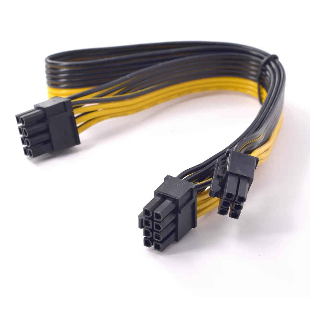 

PCI-e 6Pin to 2 port 6+2pin Power supply Cable PCI express Graphics Card Dual 8pin male to 6 Pin Extension Cord Mining Machine