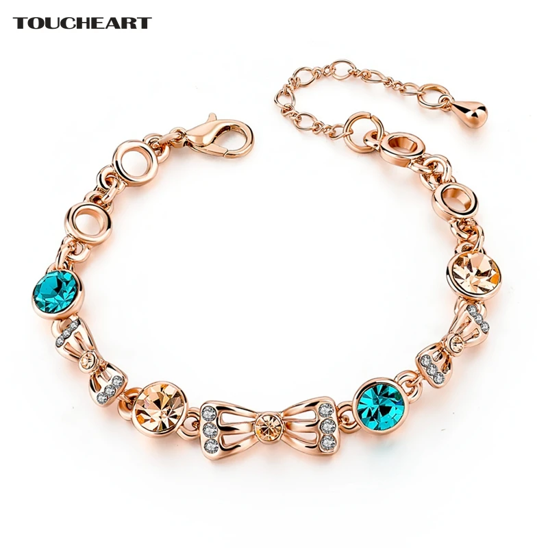 

Love Crystal Chain & Link Bracelet Femme Sapphire-Jewelry Aliexpress Vintage Gold Bracelets & Bangles for Women Sbr160111102