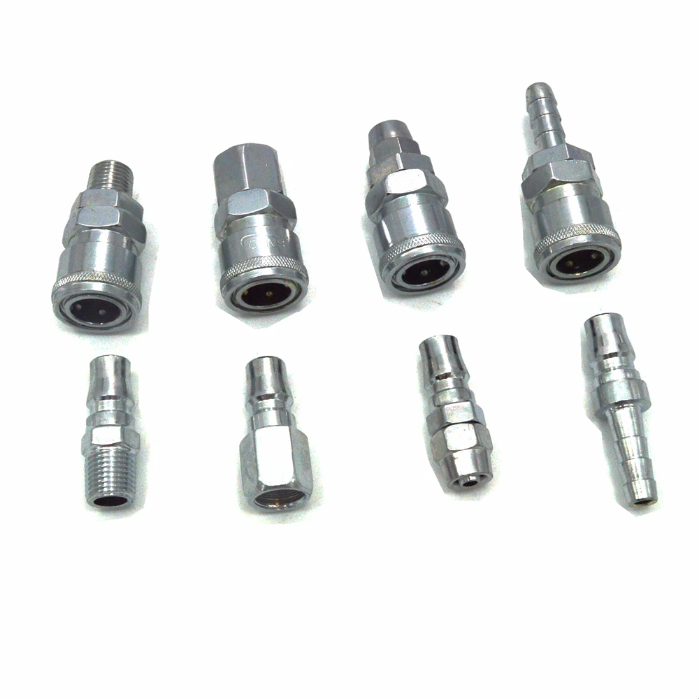 8pcs 1/4 Pneumatic Air Compressor Hose Quick Coupler Plug Socket