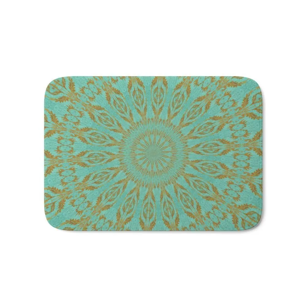 Бирюзовый и золотой коврик для ванной 17 &quotx 24&quot|mat|mat matmat bath |