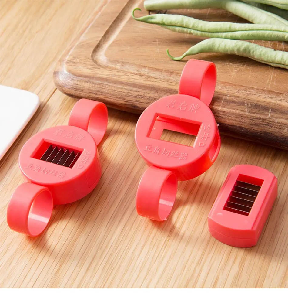 Multi-Function Kitchen Bean Cutter, Household Green Beans, Stainless Steel Slicer, Bean Grater