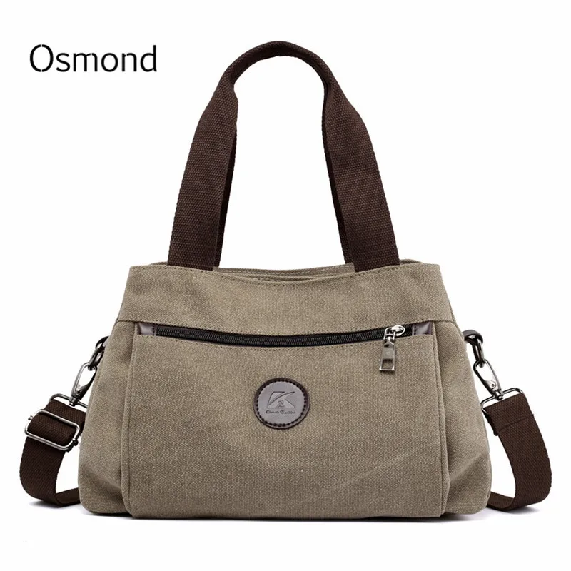 

Osmond Women Canvas Bag Luxury Designer Handbags Female 2018 Satchel Bag Women High Quality Bolsa Vintage Women Messenger Bags