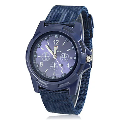 Men Army Watch Military Male Quartz Watches Fabric Canvas Strap Casual Cool Men's Sport Round Dial Relojes Hot Sale Wristwatch 